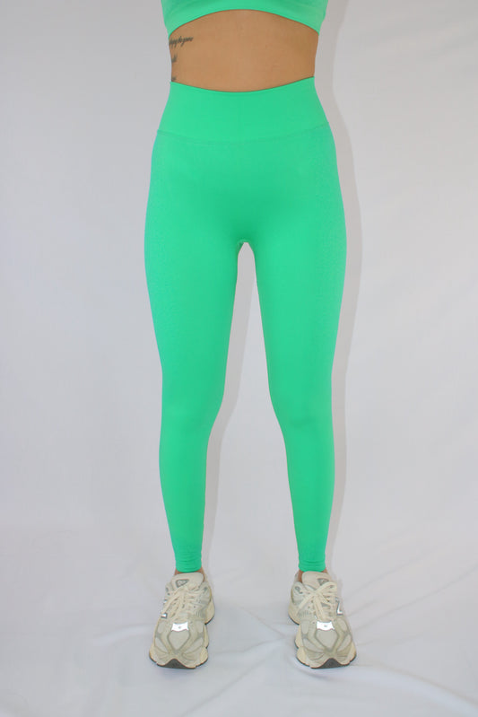 Mid-Waist Yoga Leggings Mint Green