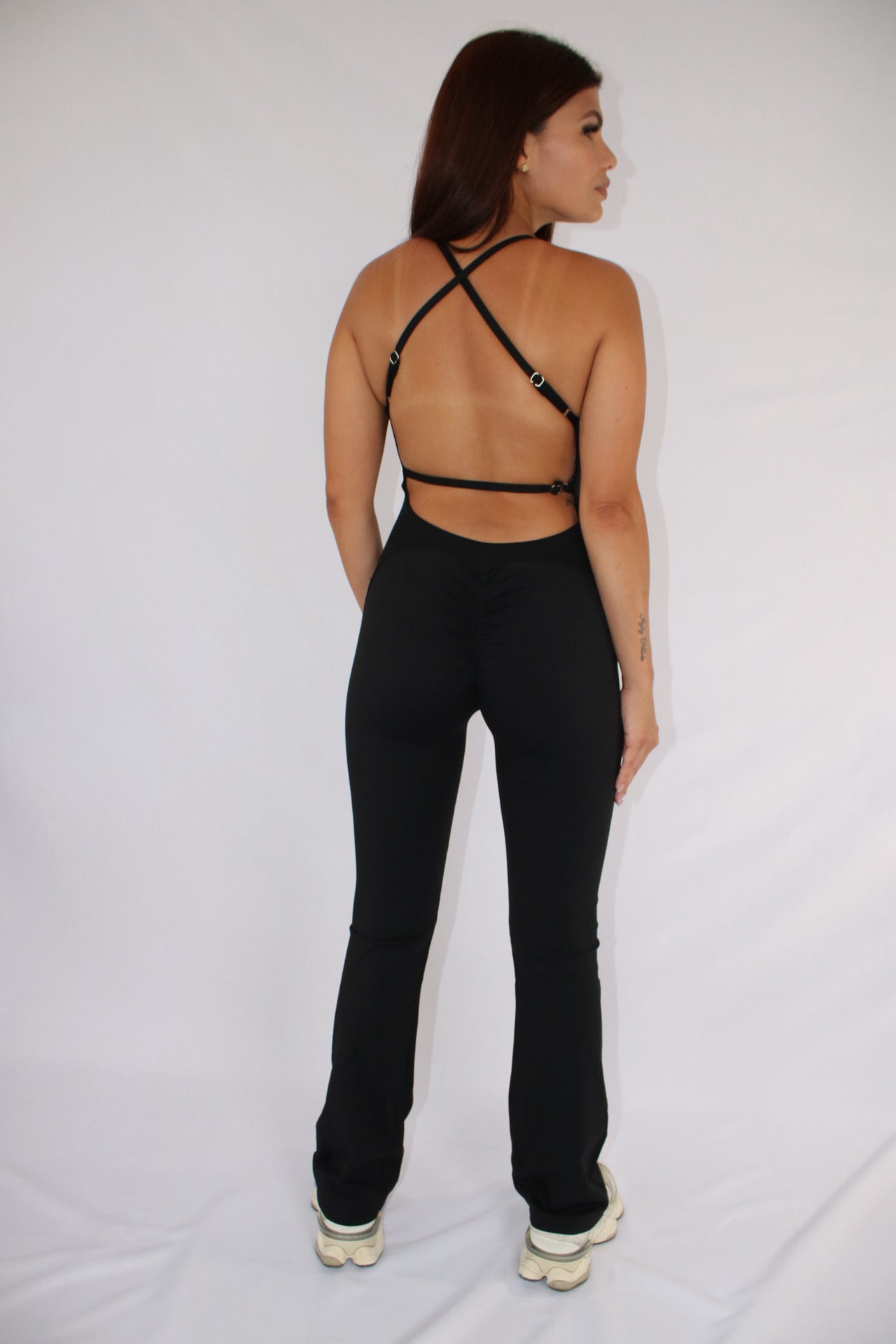 Criss Cross Jumpsuit Black